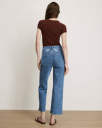 Veronica Beard Dylan Ankle High Rise Straight - Prism Blue