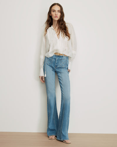 Veronica Beard Beverly Skinny-Flare Jeans - Sneak Peek