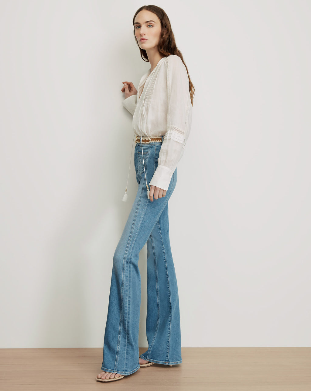 Veronica Beard Beverly Skinny-Flare Jeans - Sneak Peek