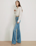 Veronica Beard Blue denim flared jeans.
