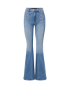 Veronica Beard Blue denim flared jeans with front seams.