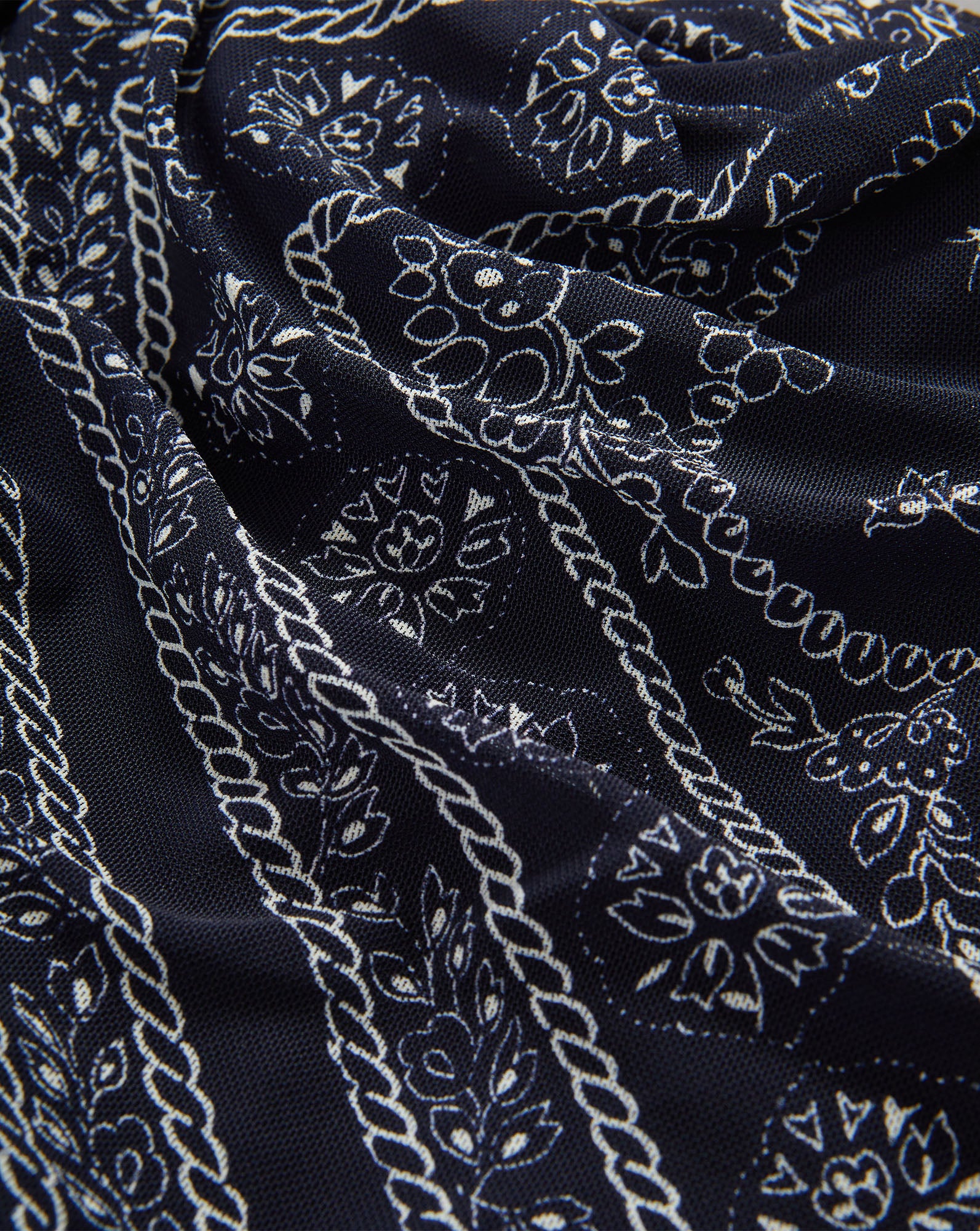 Sylviani Bandana Midi Dress in Navy/Dove White | Veronica Beard