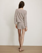 Veronica Beard White and red striped knit shorts
