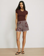 Veronica Beard Brown fitted short-sleeve t-shirt