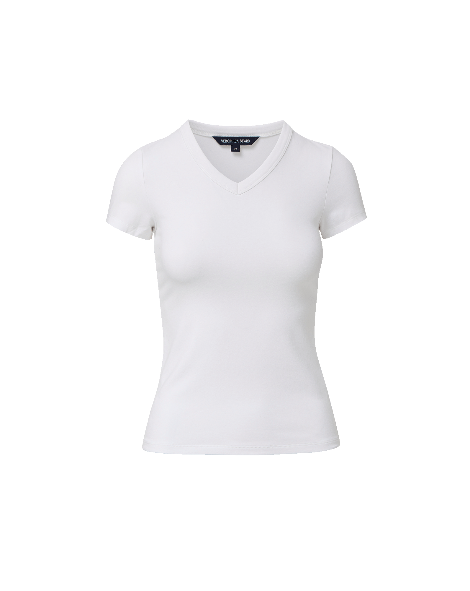 Veronica Beard Devin V-Neck Tee - White