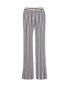 Veronica Beard Blue and white striped knit wide-leg pants.
