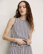 Veronica Beard Striped knit tank top