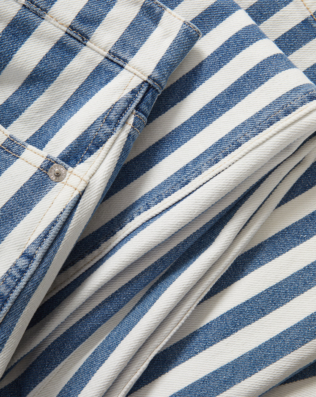 Veronica Beard Blue and white striped denim jeans