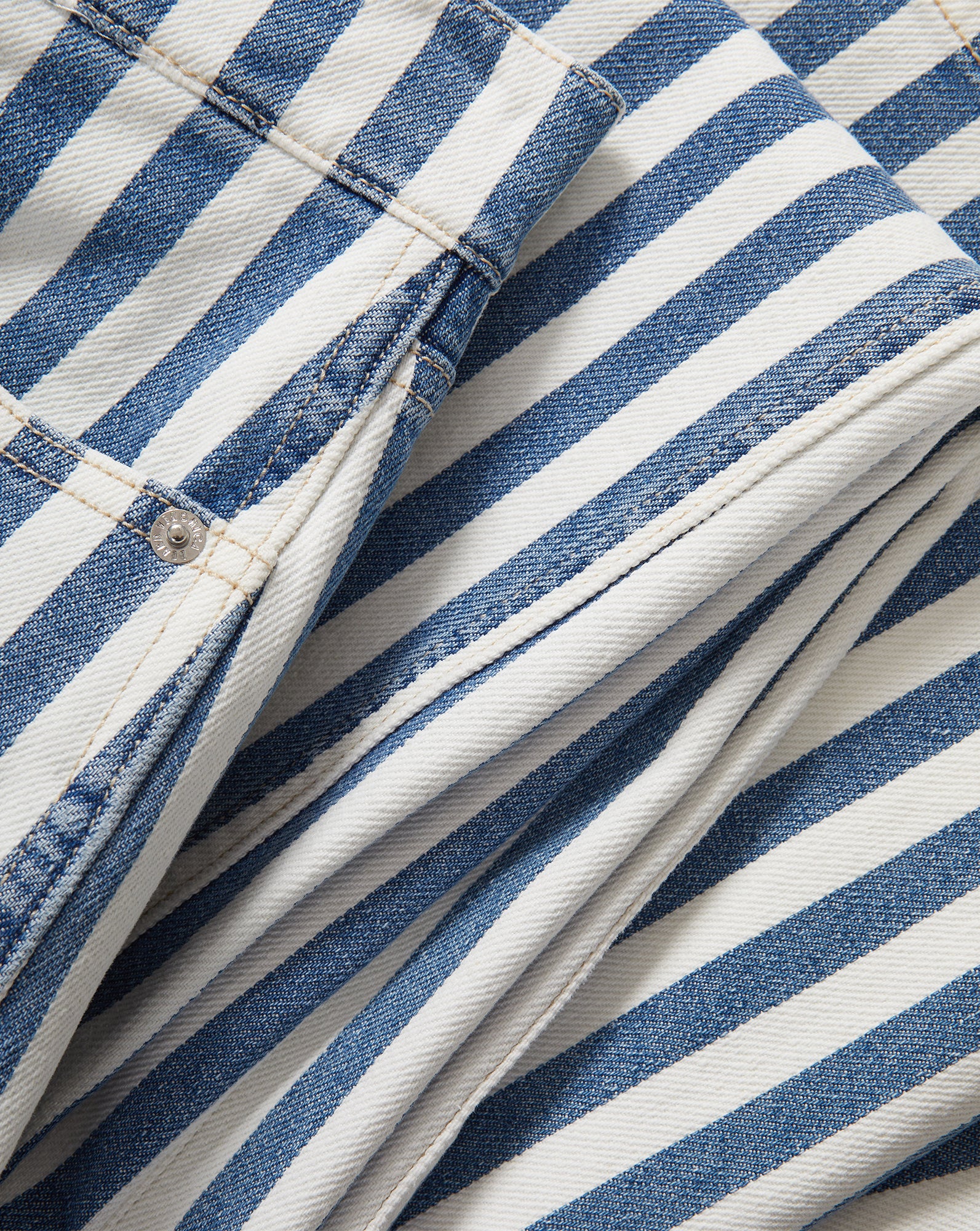 Veronica Beard Blue and white striped denim jeans