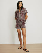 Veronica Beard Ilene Top - Raisin/Dove