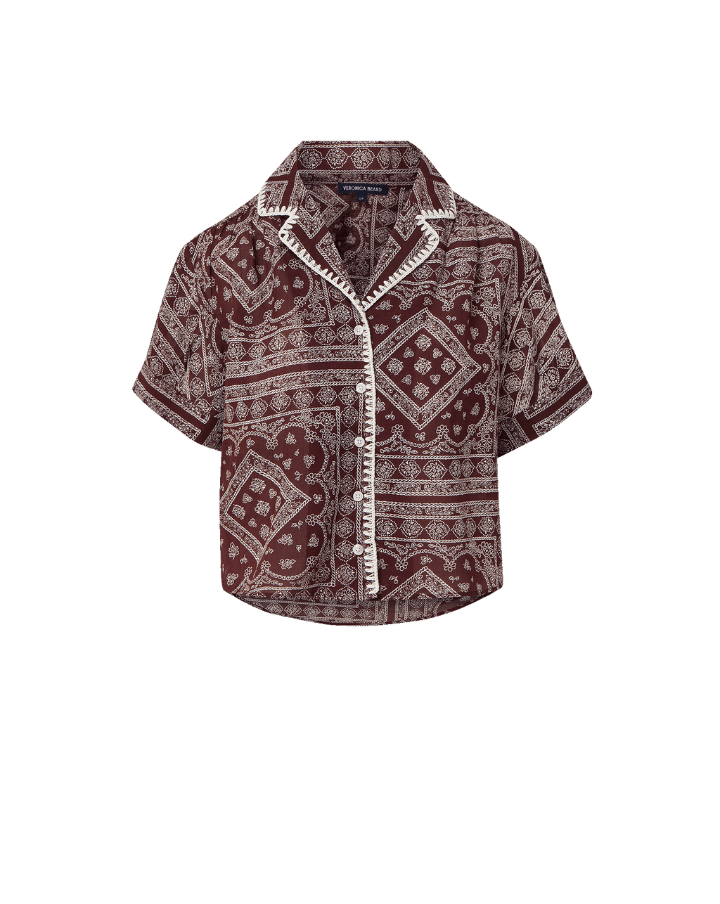 Veronica Beard Ilene Top - Raisin/Dove