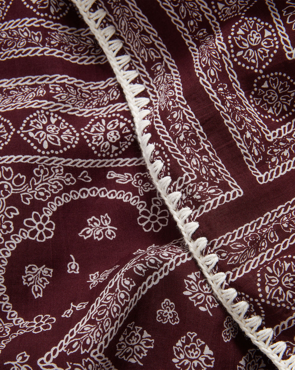 Veronica Beard Tennison Bandana Short - Raisin/Dove White