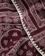 Veronica Beard Tennison Bandana Short - Raisin/Dove White