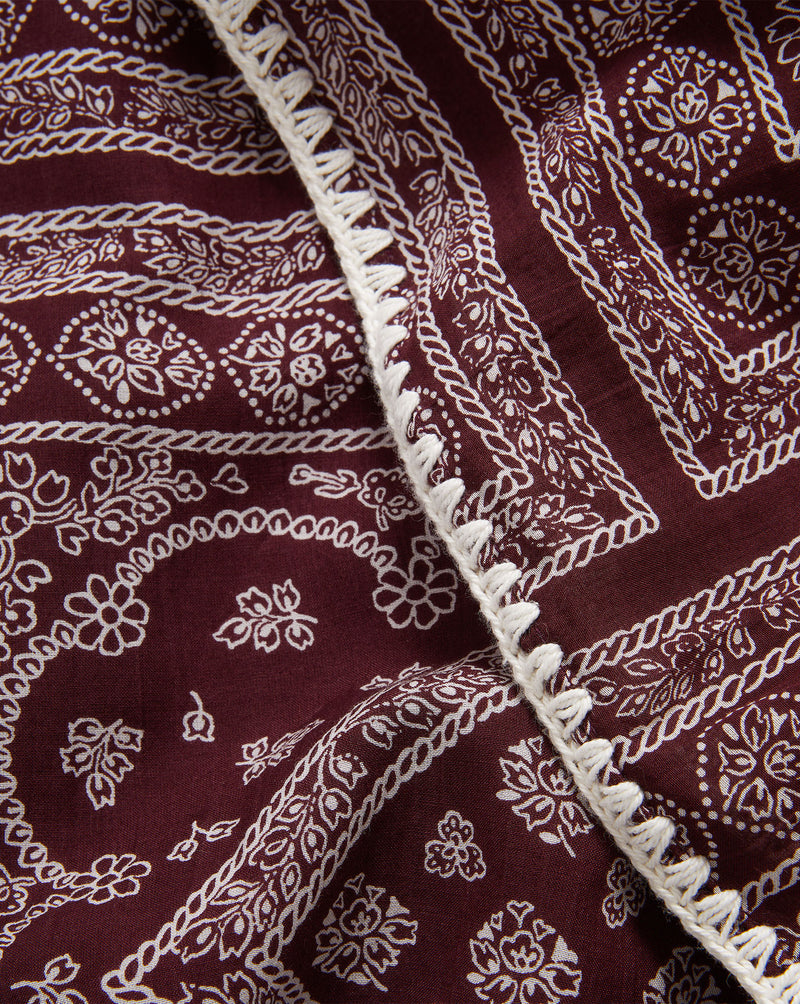 Veronica Beard Tennison Bandana Short - Raisin/Dove White