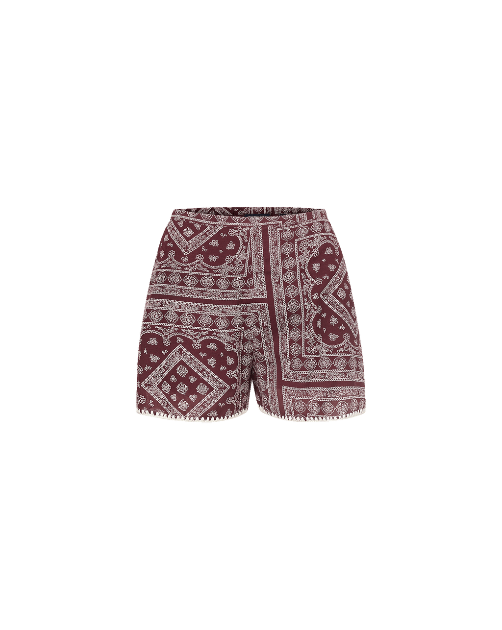 Veronica Beard Tennison Bandana Short - Raisin/Dove White