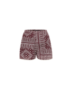 Veronica Beard Tennison Bandana Short - Raisin/Dove White