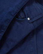 Veronica Beard Dark blue denim jeans with a silver button.