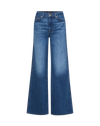 Veronica Beard Blue denim wide-leg jeans with a high waist.