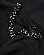 Veronica Beard Black garment with crystal embellished mock neck.