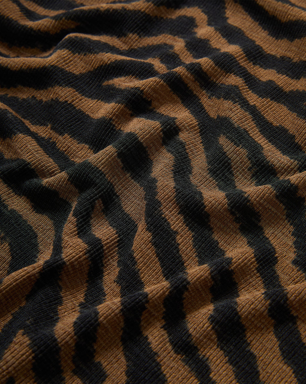Veronica Beard Brown and black tiger stripe knit garment.