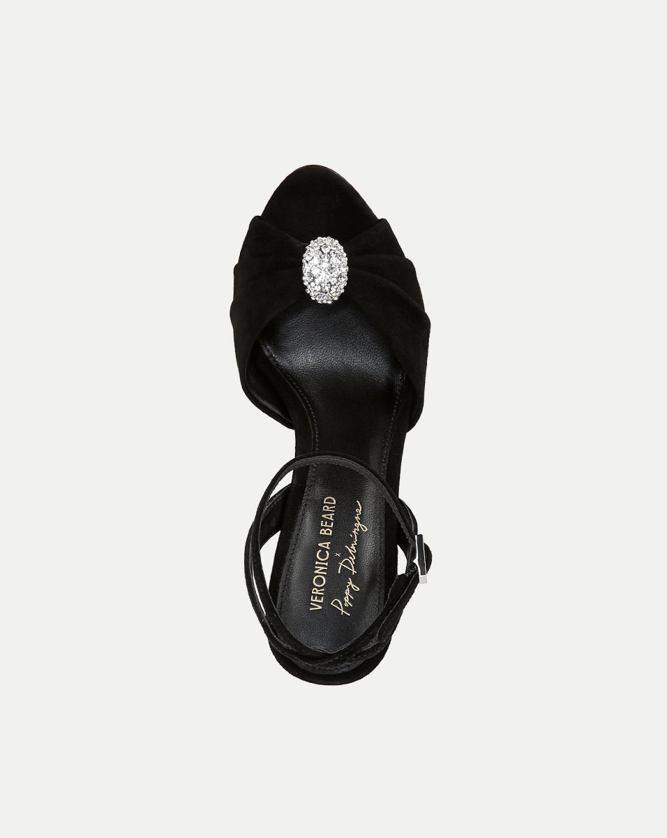 Veronica Beard Genevieve Peep-Toe Sandal - Black