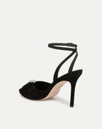 Veronica Beard Genevieve Peep-Toe Sandal - Black