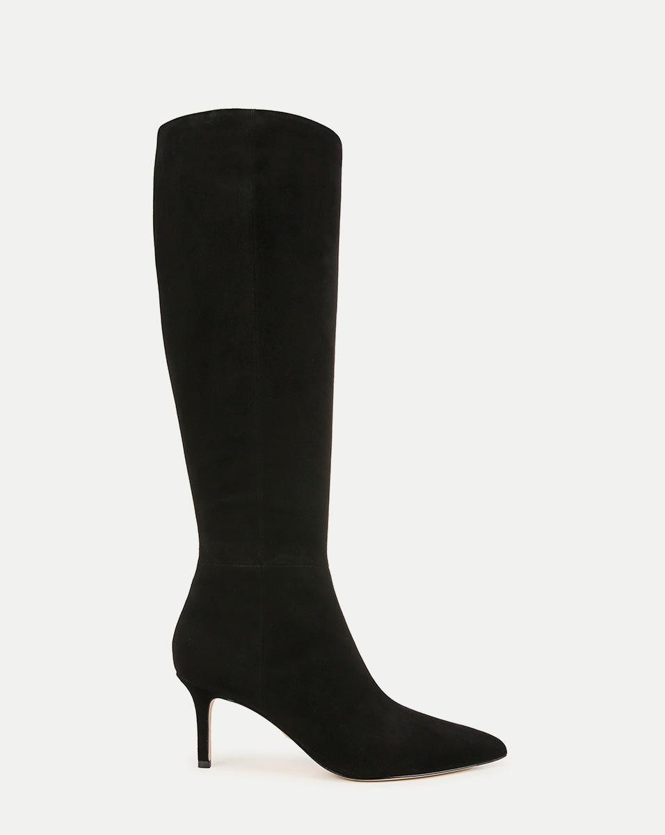 Veronica Beard Lisa Mid-Heel Boot - Black