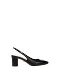 Veronica Beard Cecile Leather Cap-Toe Slingback Pump - Black/Black