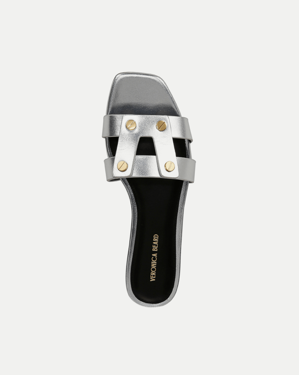 Veronica Beard Via Slide Sandal - Silver