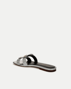 Veronica Beard Via Slide Sandal - Silver