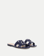 Veronica Beard Via Slide Sandal - Navy