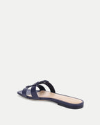 Veronica Beard Via Slide Sandal - Navy