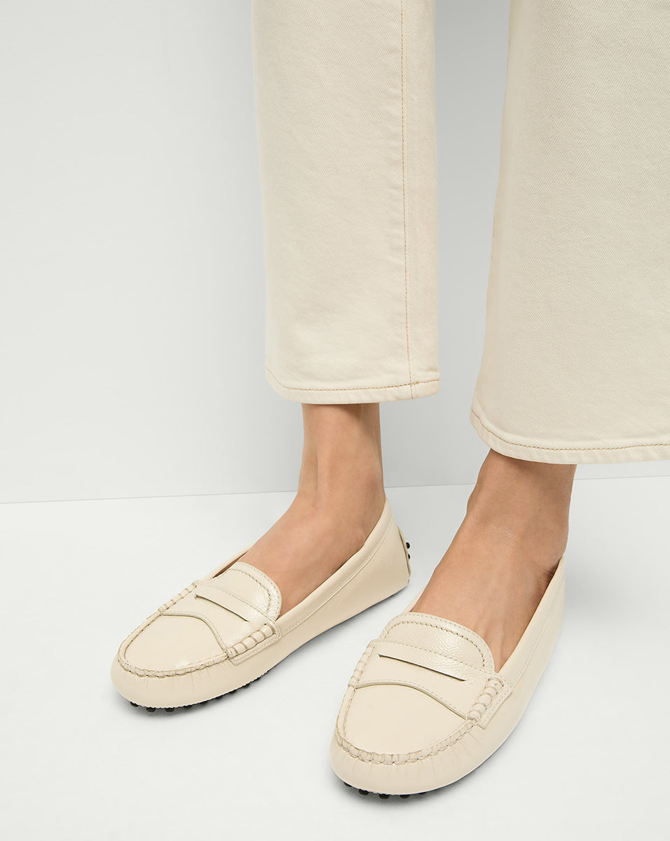 Jia Driving Loafer in Ivory | Veronica Beard