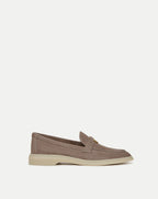 Veronica Beard Ailey Suede Loafer - Taupe