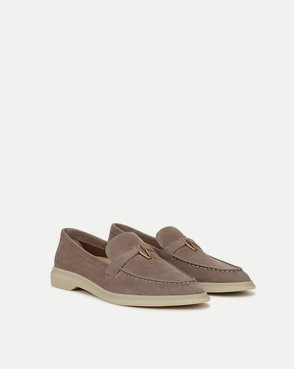Veronica Beard Ailey Suede Loafer - Taupe