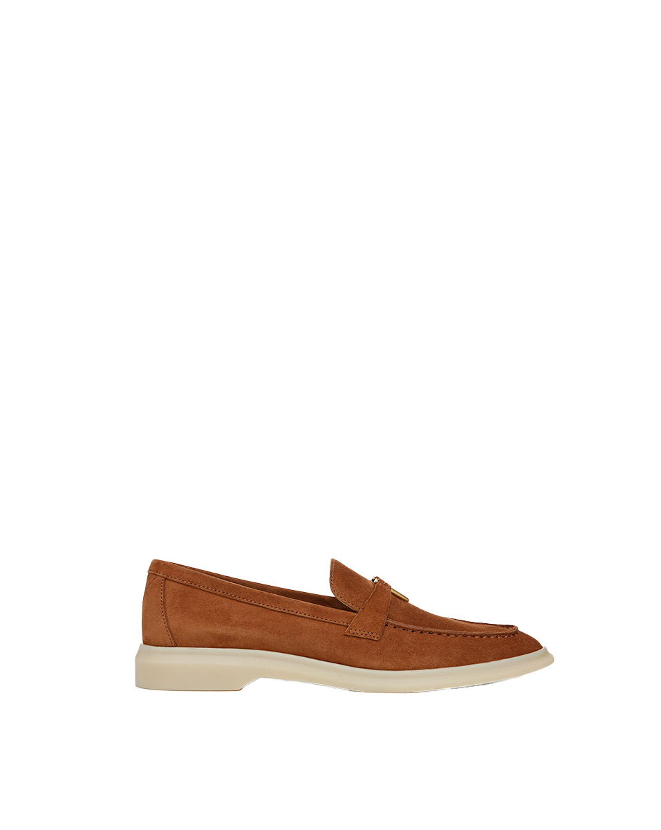 Ailey Suede Loafer in Brown | Veronica Beard