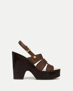 Veronica Beard Peony Suede Platform Sandal - Cedar