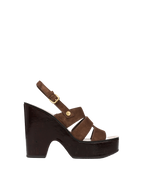 Veronica Beard Peony Suede Platform Sandal - Cedar