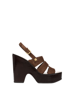 Veronica Beard Peony Suede Platform Sandal - Cedar
