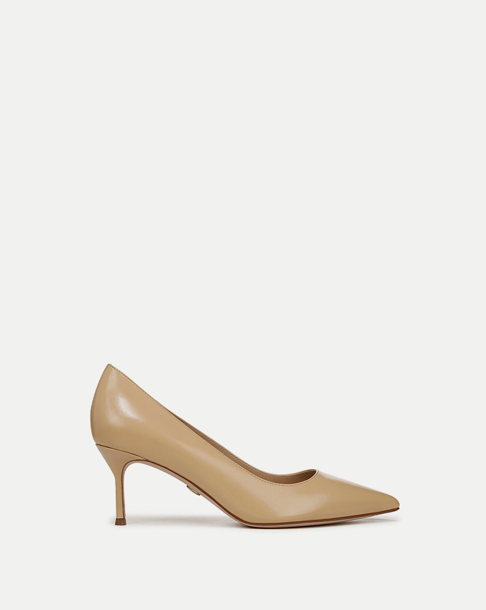 Veronica Beard Rita Leather Pump - Beige
