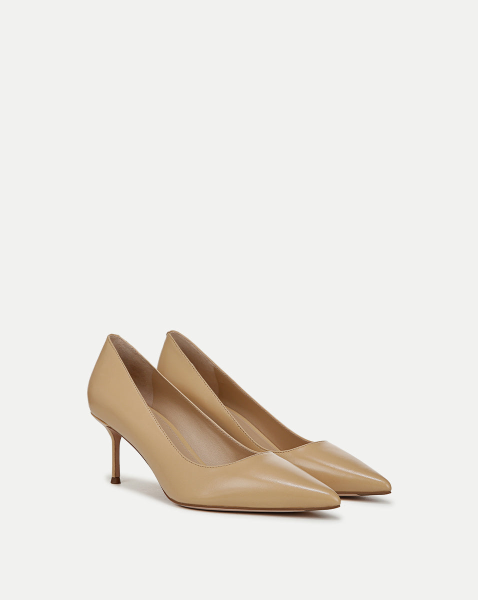 Veronica Beard Rita Leather Pump - Beige