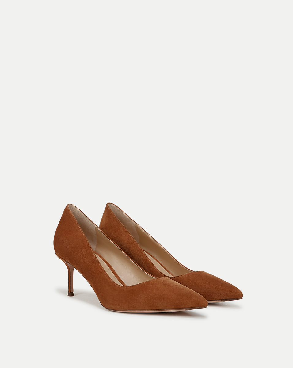 Veronica Beard Rita Suede Pump - Hazelwood