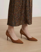 Veronica Beard Rita Suede Pump - Hazelwood