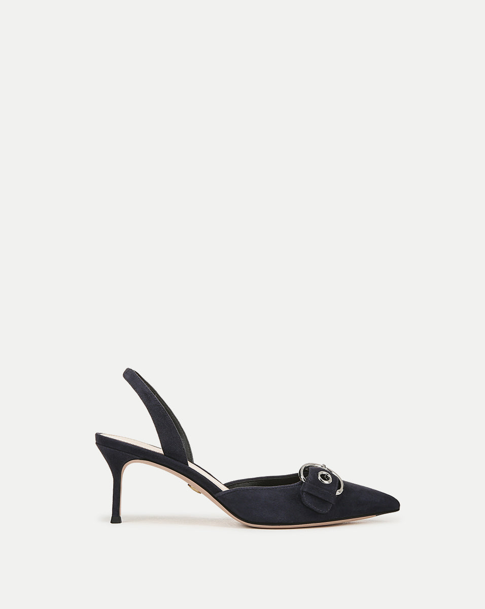 Veronica Beard Roxy Suede Slingback Pump - Eclipse