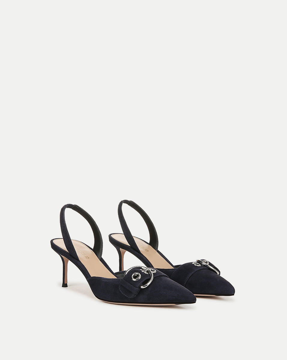 Veronica Beard Roxy Suede Slingback Pump - Eclipse