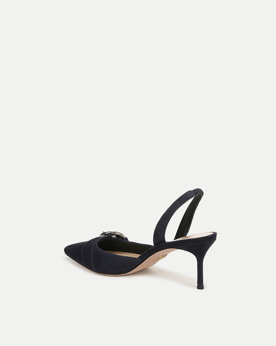 Veronica Beard Roxy Suede Slingback Pump - Eclipse