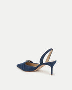 Veronica Beard Roxy Denim Slingback Pump - Denim Blue