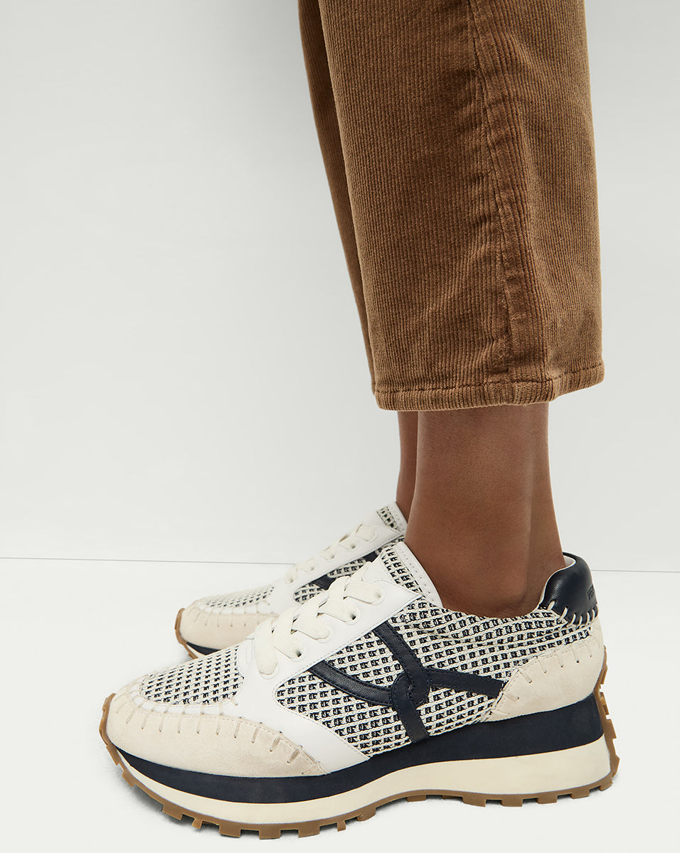Veronica Beard Valentina Sneaker - Navy/White