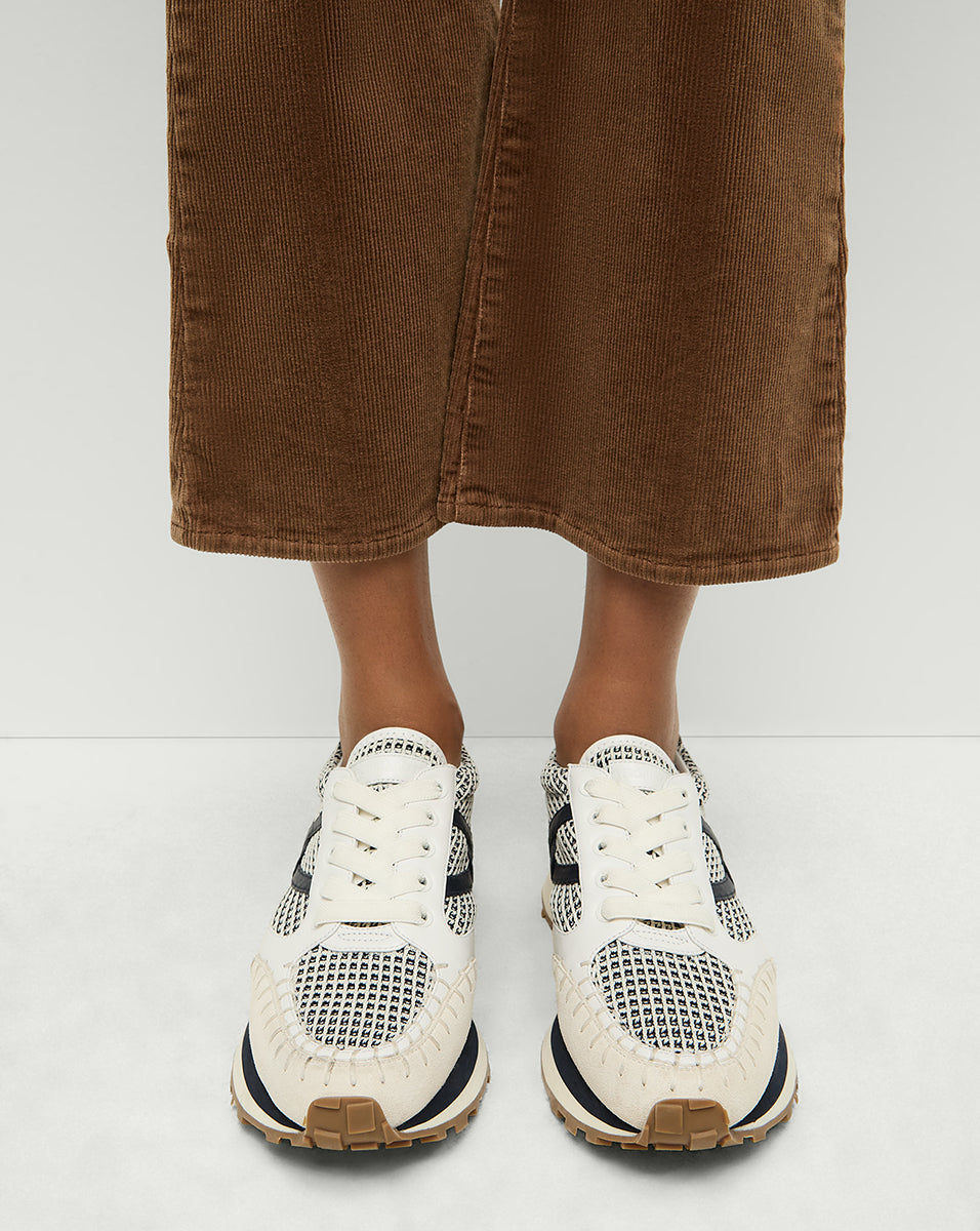 Veronica Beard Valentina Sneaker - Navy/White