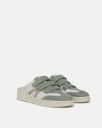 Veronica Beard Reagan Velcro Mule - White/Green